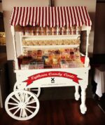 Candy sweet cart with Popcorn & Candy Floss tubs.
