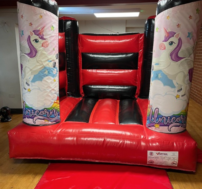 B&R Castle 3 Red & Black Bouncy Castle - Image 1