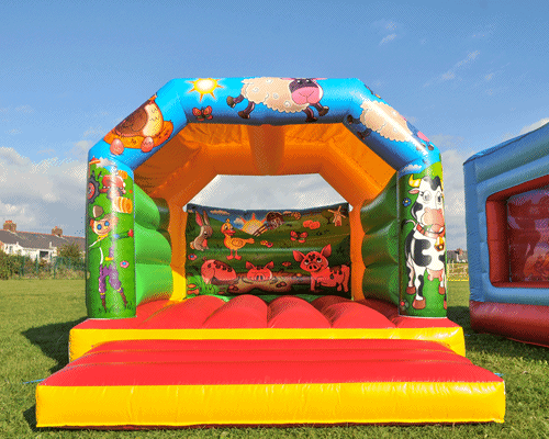 farm-1 8ft x 11ft Farmyard Tots Bouncy Castle - Image 1
