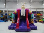 14ft x 18ft No Drama Llama Disco Bouncy Castle with Lights, Music & Slide - Image 2