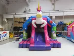 14ft X 18ft Disco Flamingo Bouncy Castle with lights, music & slide - Image 2