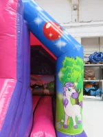 14ft X 18ft Disco Flamingo Bouncy Castle with lights, music & slide - Image 4