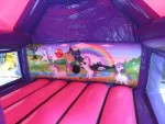 14ft X 18ft Disco Flamingo Bouncy Castle with lights, music & slide - Image 3