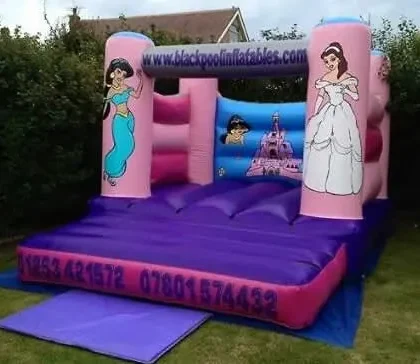 cropped-Princess-turret.webp 12ft x 14ft Princess Turret Theme Bouncy Castle - Image 1