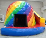 19ft x 22ft Rainbow Music Disco Dome Bouncy Castle with Slide